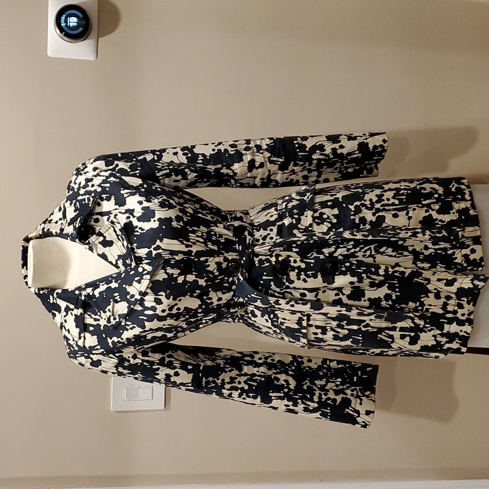 Mod inkblot trench coat FREE ADD-ON